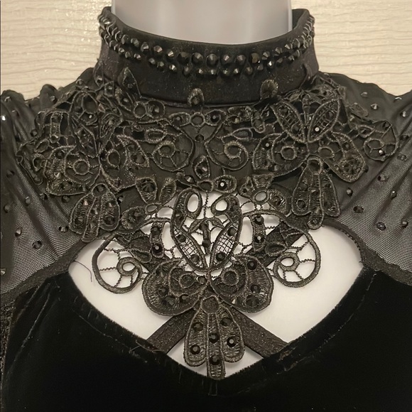 Glamour Black Feathered Costume - Picture 2 of 14